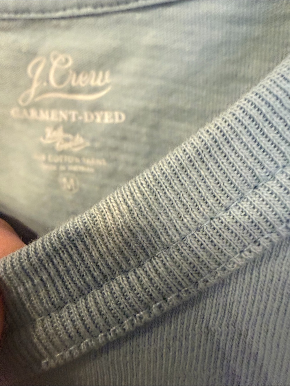 J. Crew Men’s Light Blue Pocket Tee - Picture 3 of 4